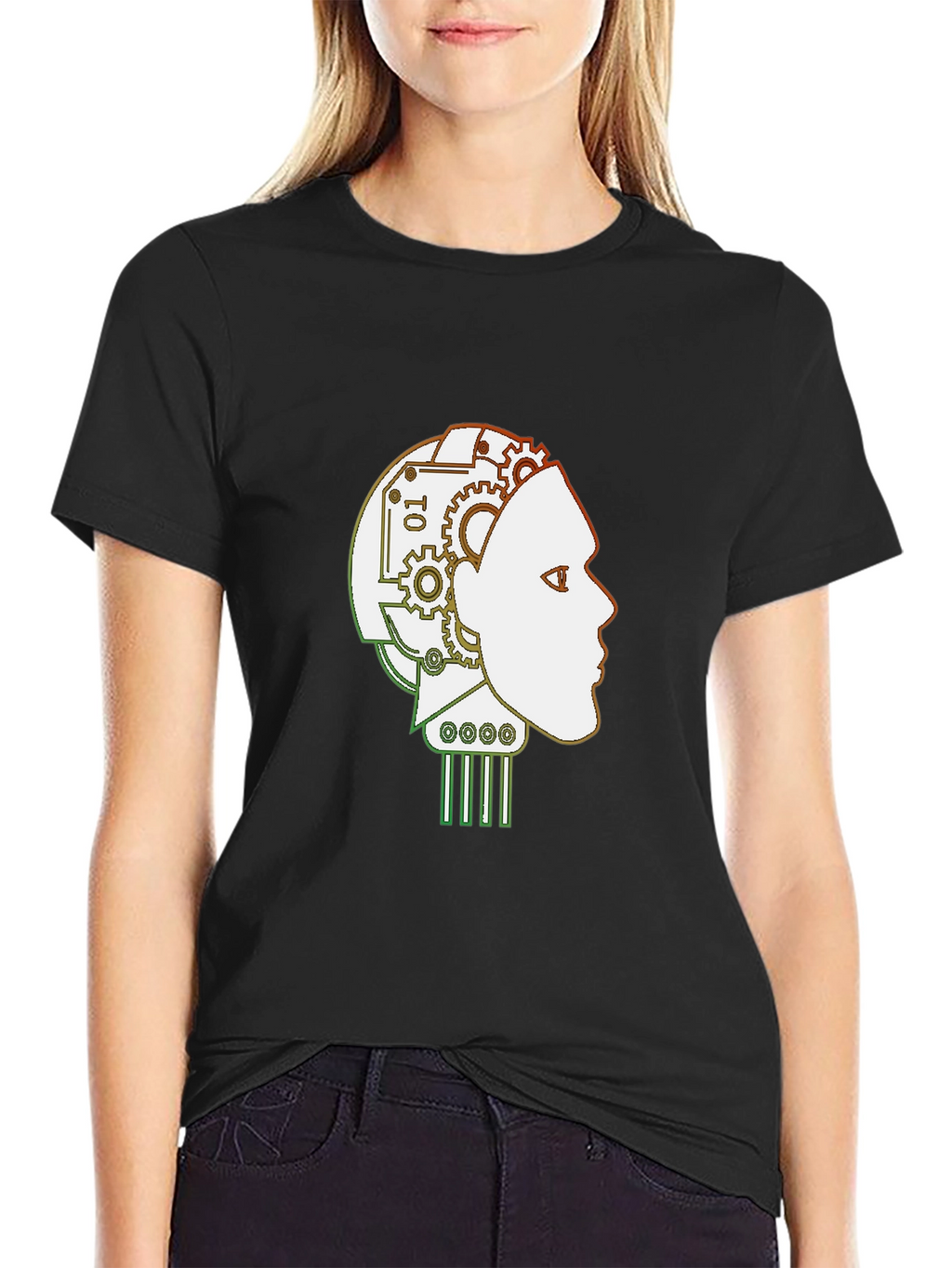Robot Mind T-Shirt - Stylish AI Head Design