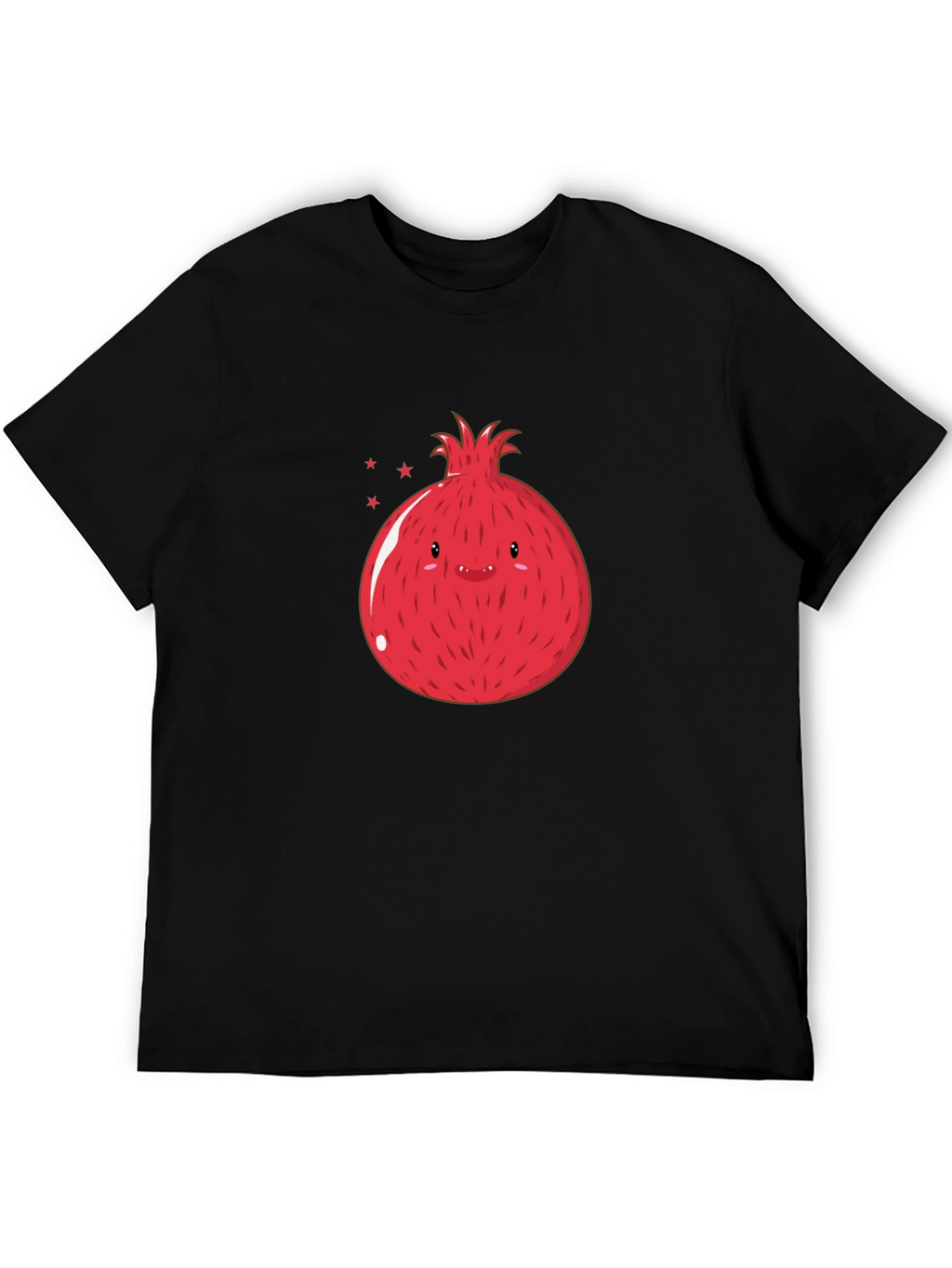 Cute Pomegranate Graphic T-Shirt - Black