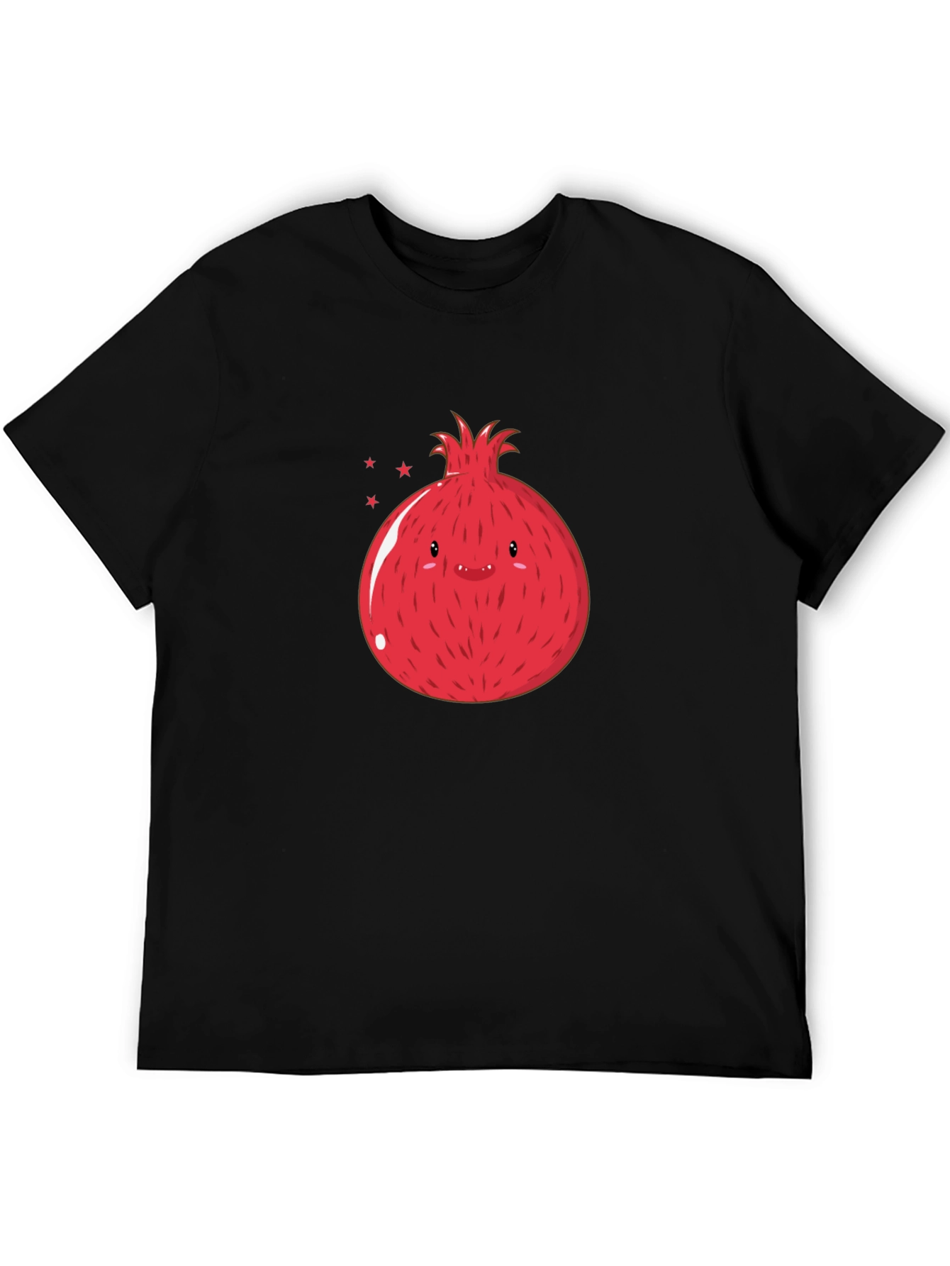 Cute Pomegranate Graphic T-Shirt - Black