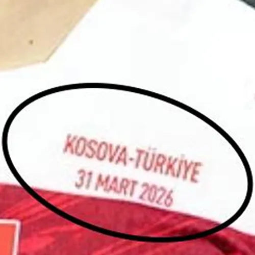 2026/27 Turkey Home White Fans Soccer Jersey (Have Right Patch 有右臂章 黑底白字） Detail 4