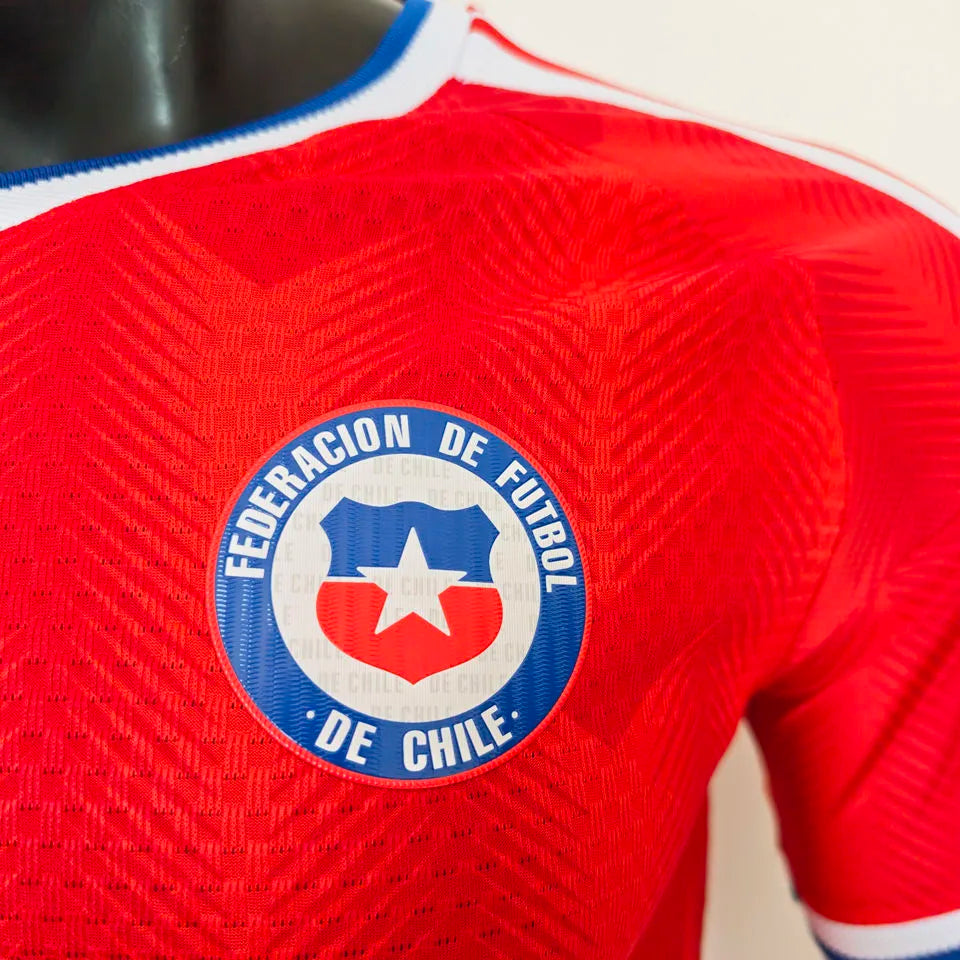 2026/27 Chile Home Red Player Version Soccer Jersey Detail 2