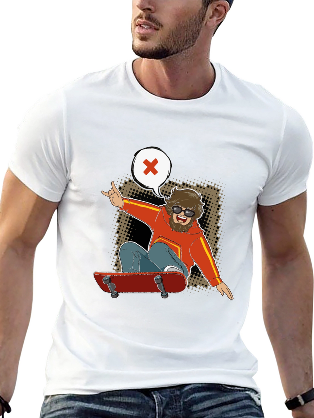 Skater Dude Graphic Tee - Cool & Casual