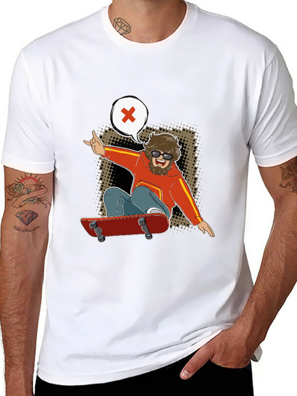 Skater Dude Graphic Tee - Cool & Casual