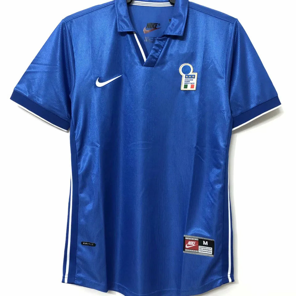 1998 Italy Home Blue Retro Soccer Jersey Front