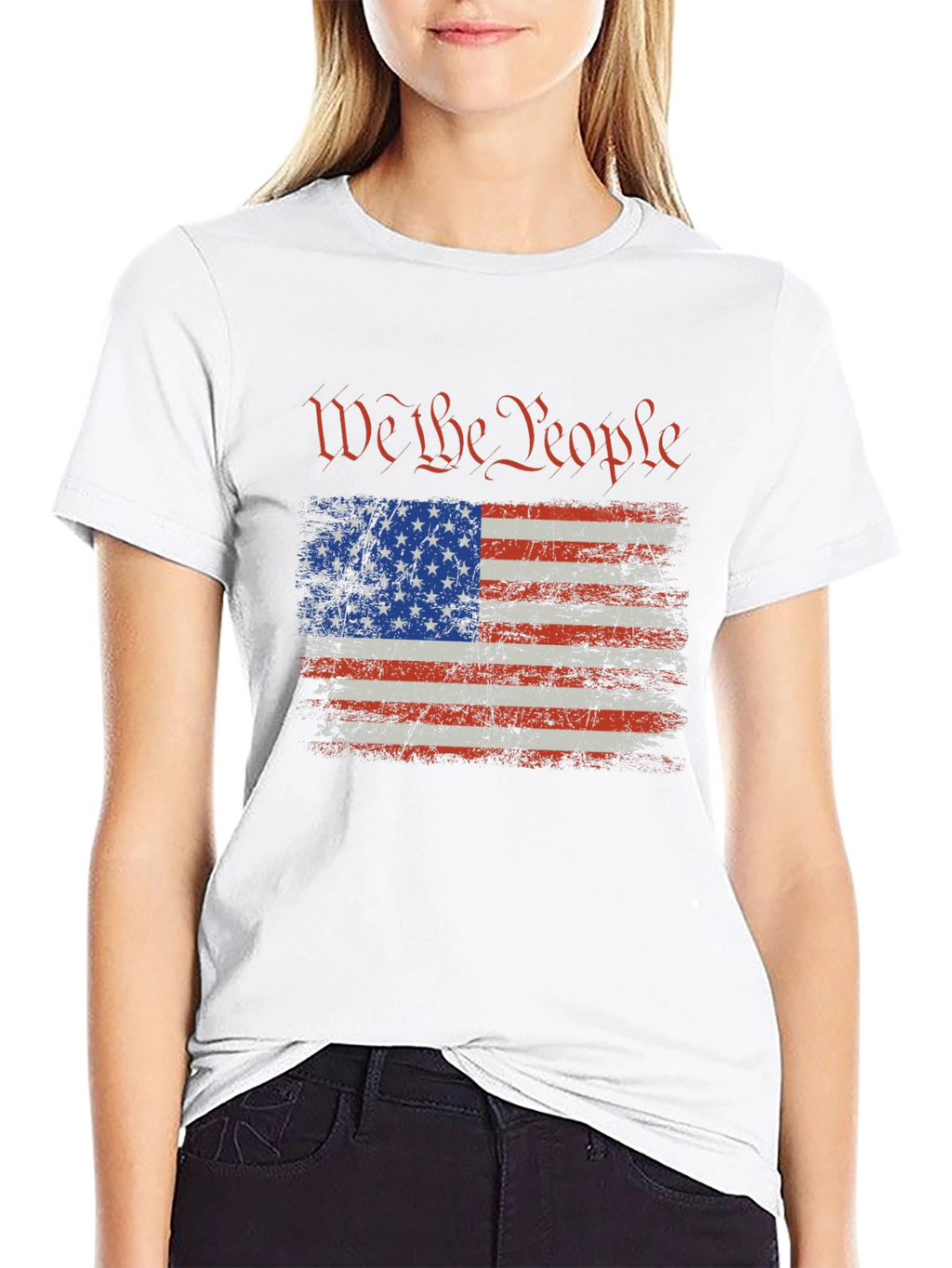 We The People USA Flag Graphic T-Shirt