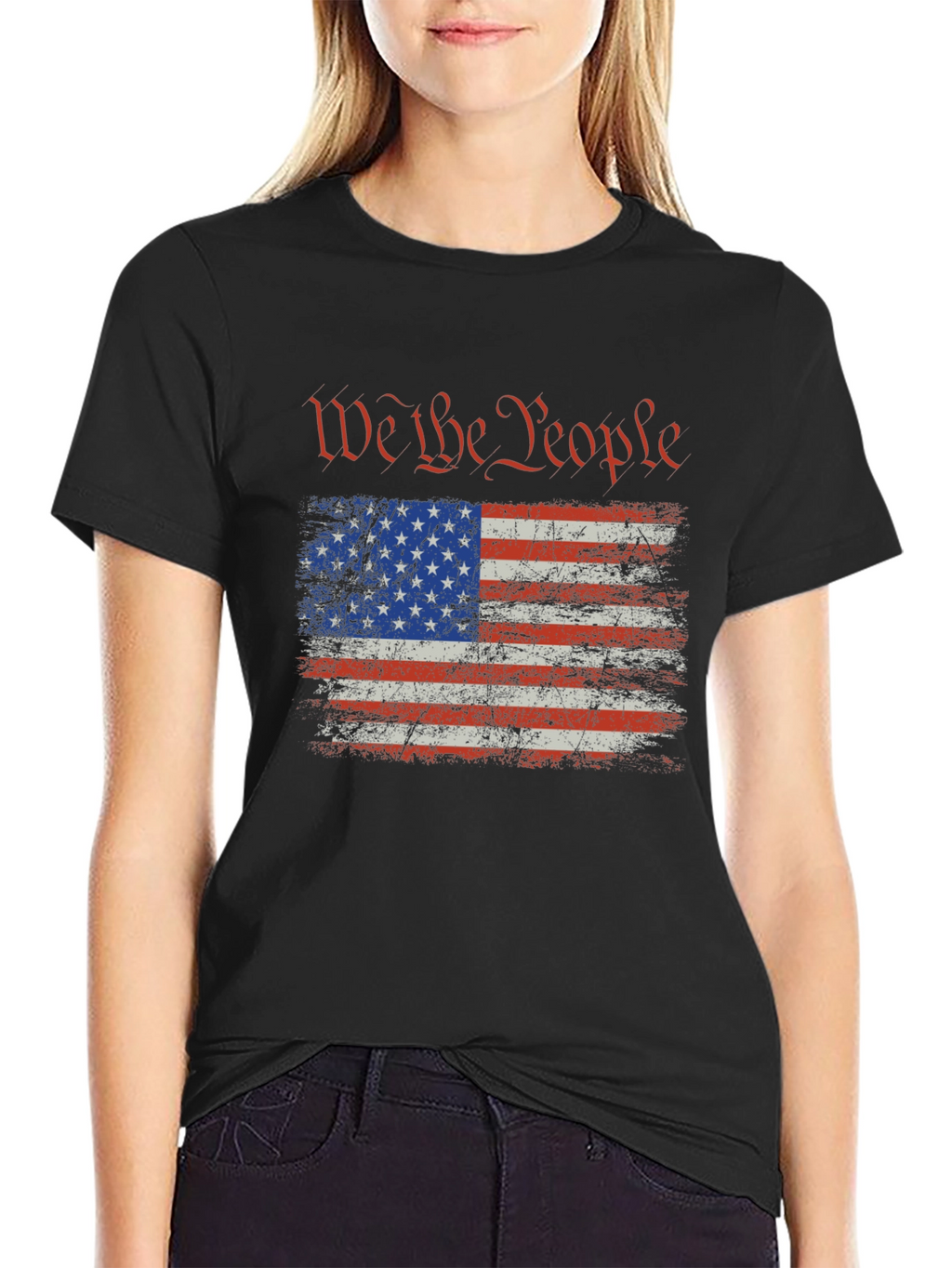 We The People USA Flag Graphic T-Shirt