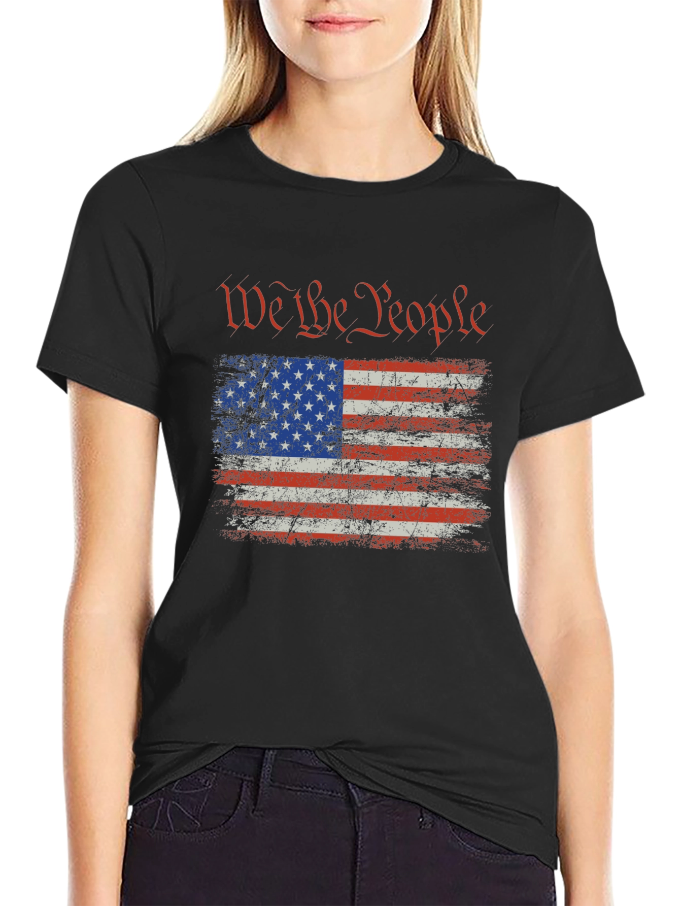 We The People USA Flag Graphic T-Shirt