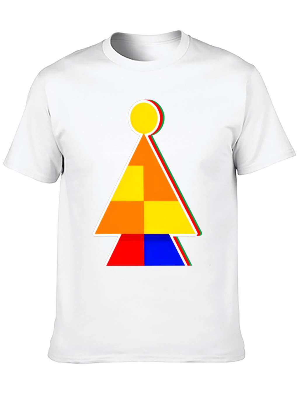 Abstract Geometric Graphic Print Tee