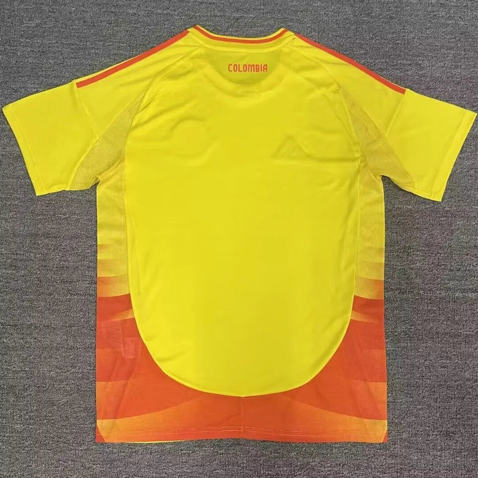 2024/25 Colombia Home Yellow Fans Soccer Jersey Back