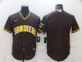 Men's San Diego Padres Brown Road Replica Blank Jerseys