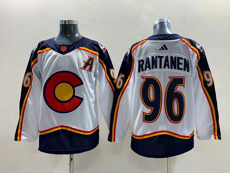 Men's Colorado Avalanche Mikko Rantanen #96 White Breakaway Jerseys