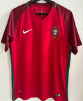 2016 Portugal Home Retro Soccer Jersey Front