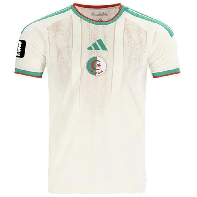 2026/27 Algeria Home White Fans Soccer Jersey 无星 (Have Right Patch 有右臂章 黑底白字） Front