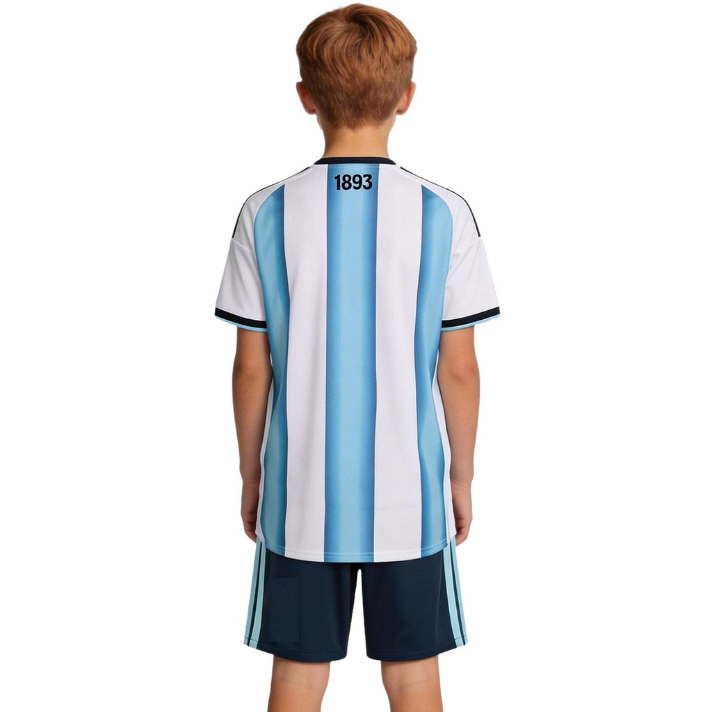 Kids Argentina Home Jersey Kit World Cup 2026 Back
