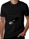 Life is Too Short USB T-Shirt - Black