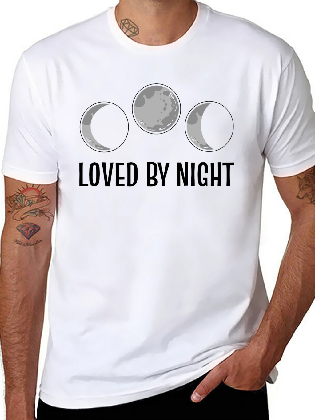 Loved by Night Moon Phases T-Shirt