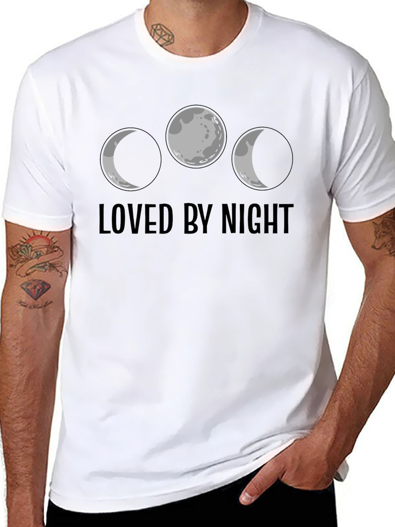 Loved by Night Moon Phases T-Shirt