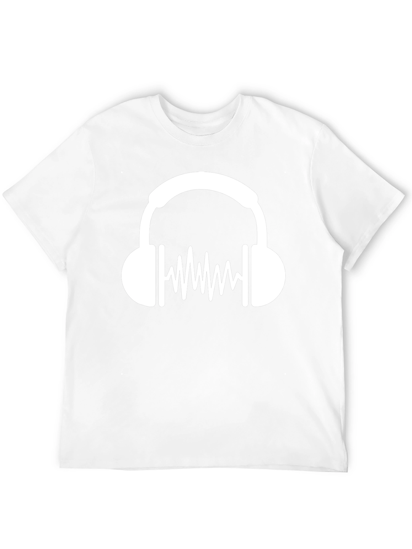 Cool Headphone Graphic Black T-Shirt