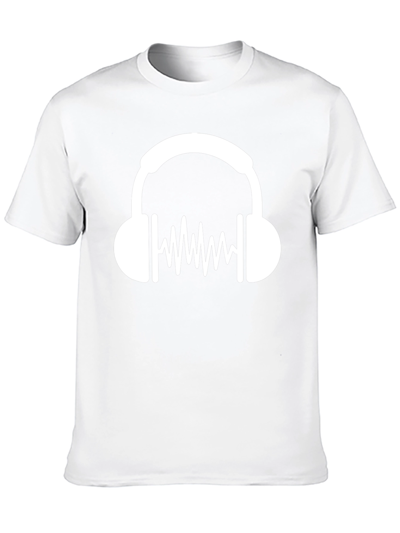 Cool Headphone Graphic Black T-Shirt
