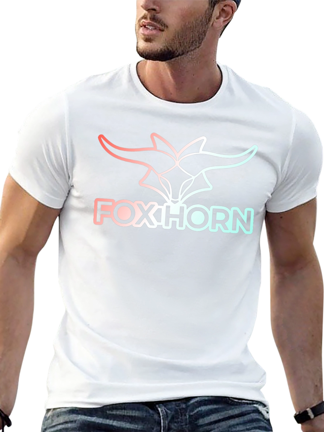Foxhorn Graphic Tee - Stylish Black T-Shirt