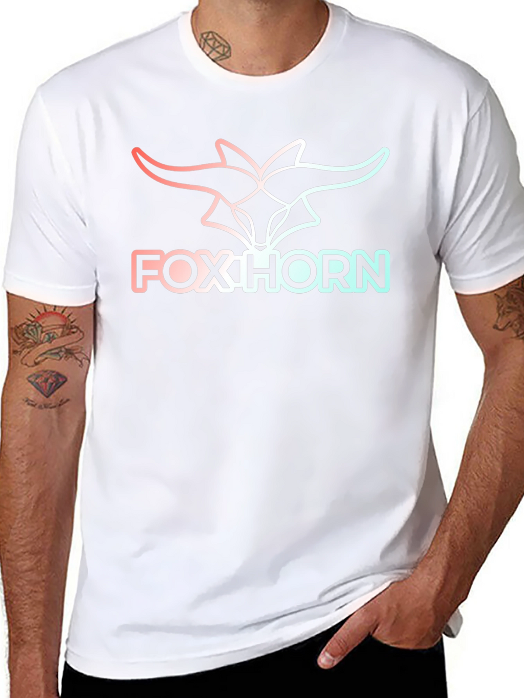 Foxhorn Graphic Tee - Stylish Black T-Shirt