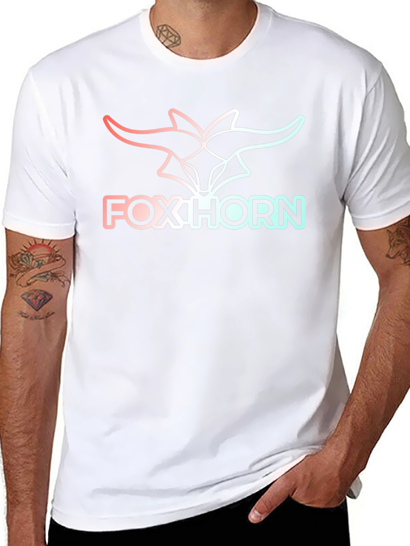 Foxhorn Graphic Tee - Stylish Black T-Shirt