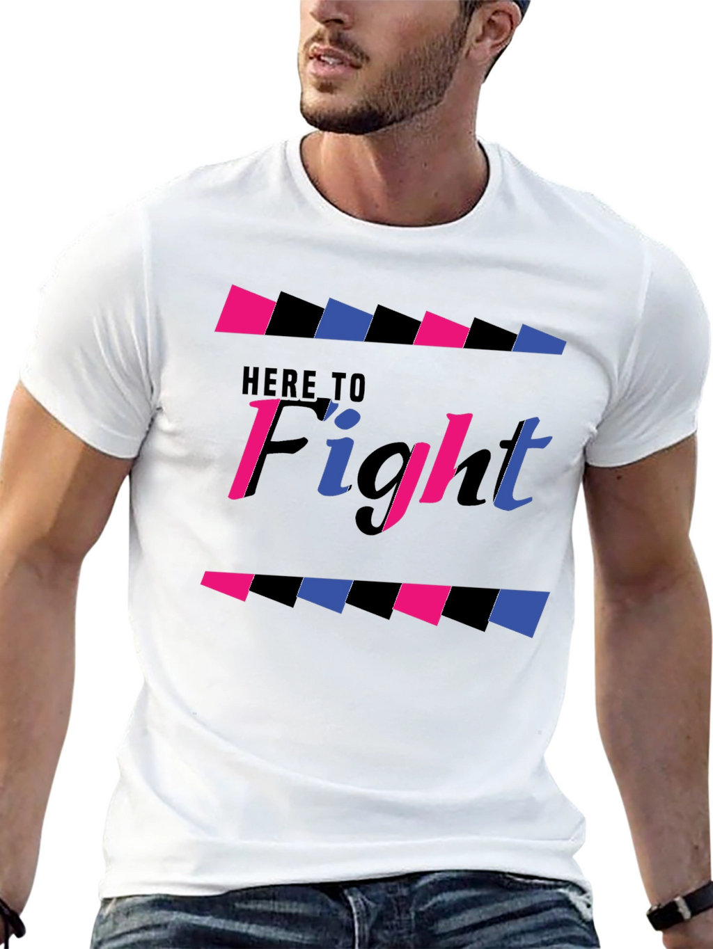 Here to Fight Graphic T-Shirt