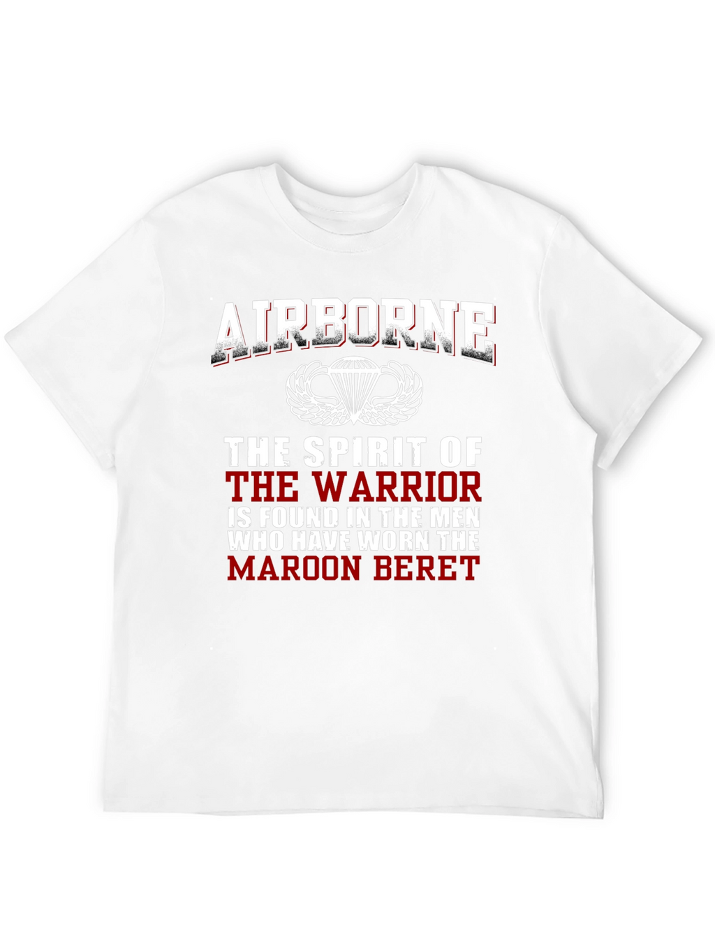 Airborne Warrior Maroon Beret T-Shirt