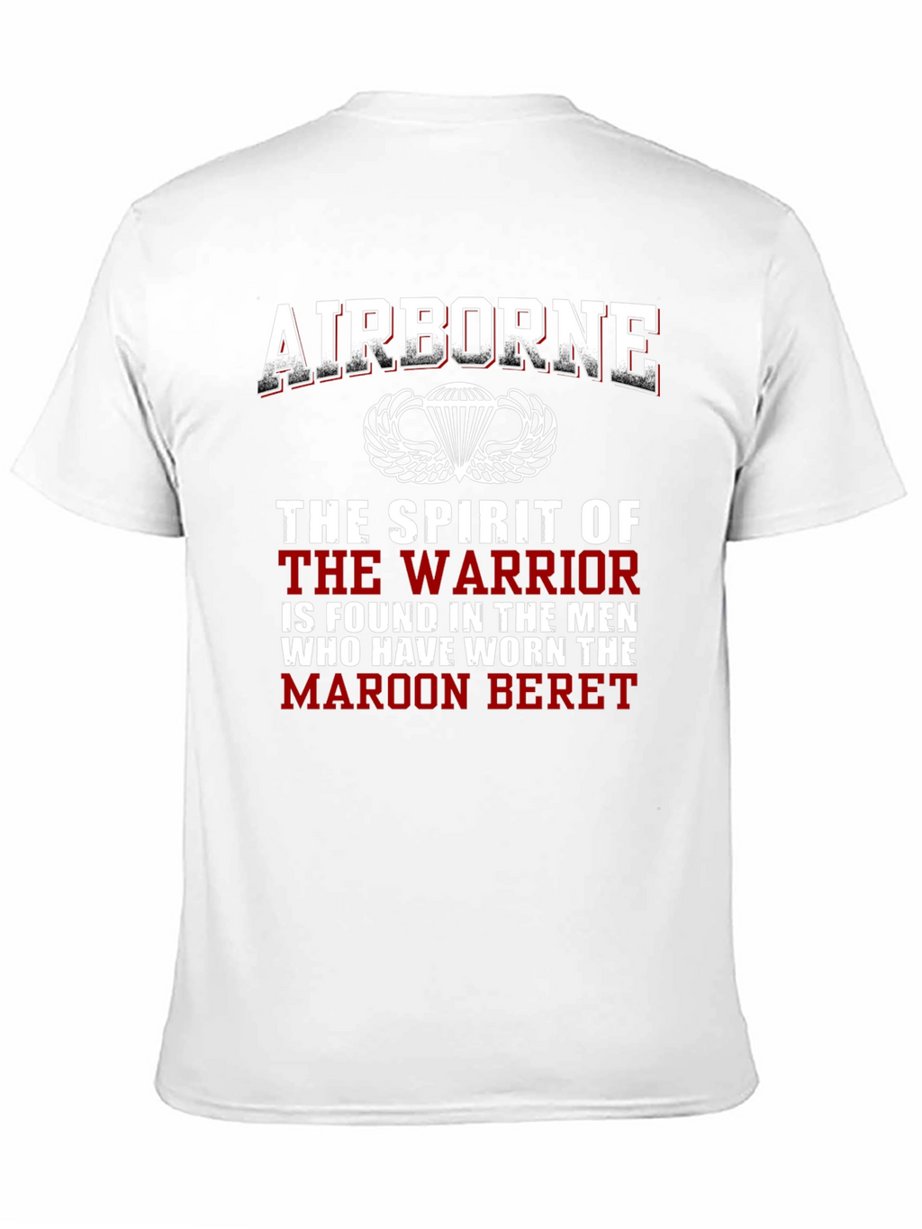 Airborne Warrior Maroon Beret T-Shirt