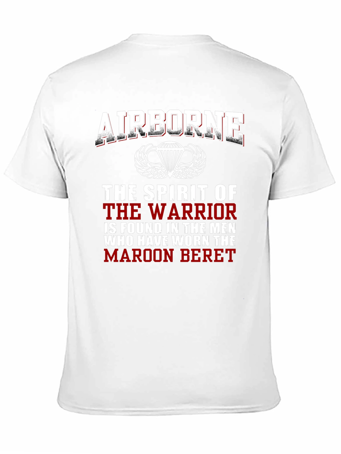 Airborne Warrior Maroon Beret T-Shirt
