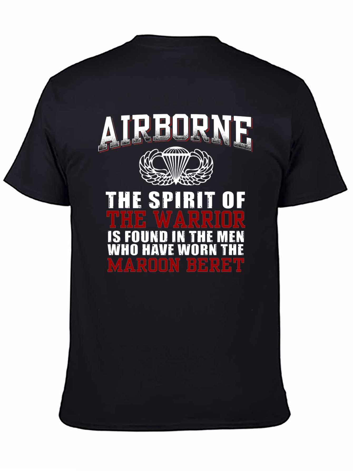 Airborne Warrior Maroon Beret T-Shirt
