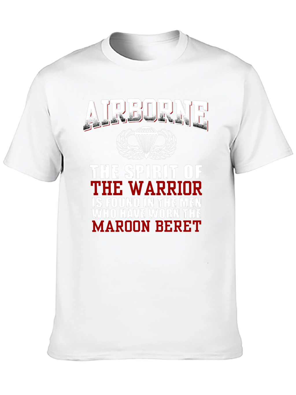 Airborne Warrior Maroon Beret T-Shirt