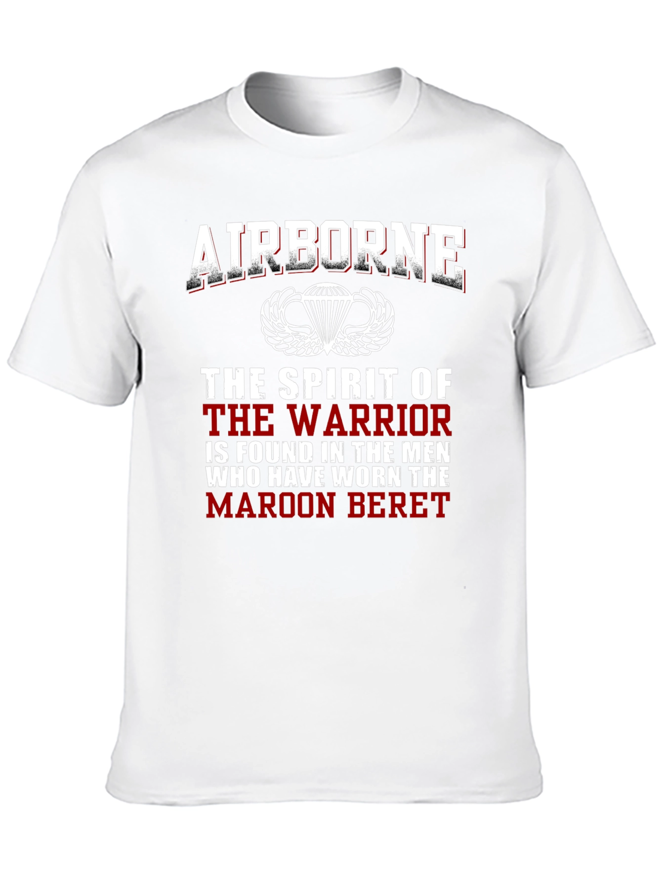 Airborne Warrior Maroon Beret T-Shirt