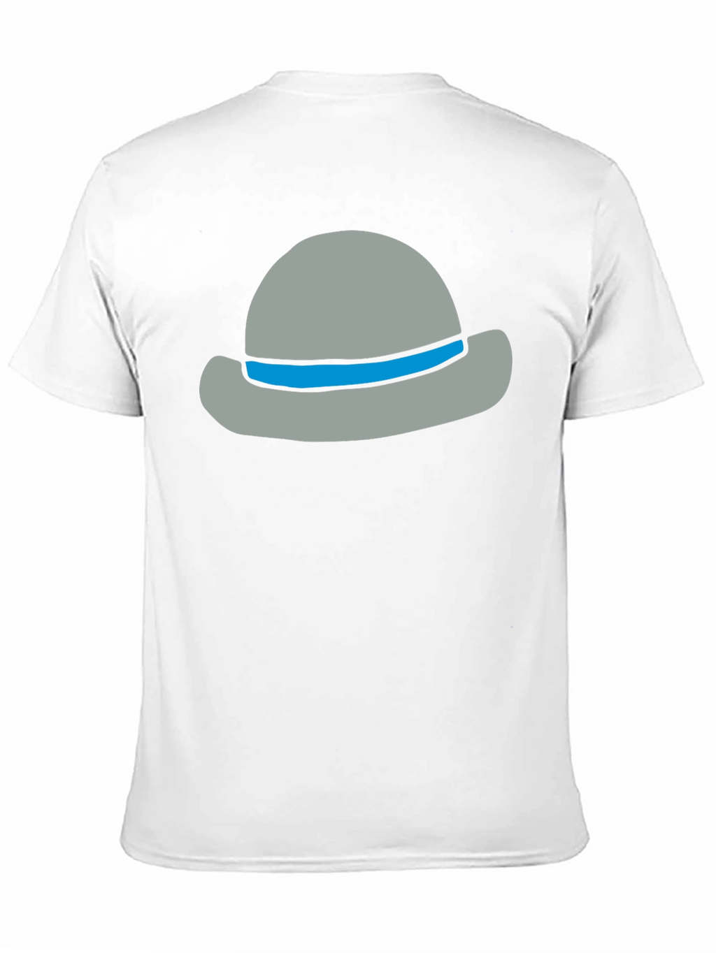 Stylish Cartoon Hat Graphic Tee - Unisex Cotton Blend