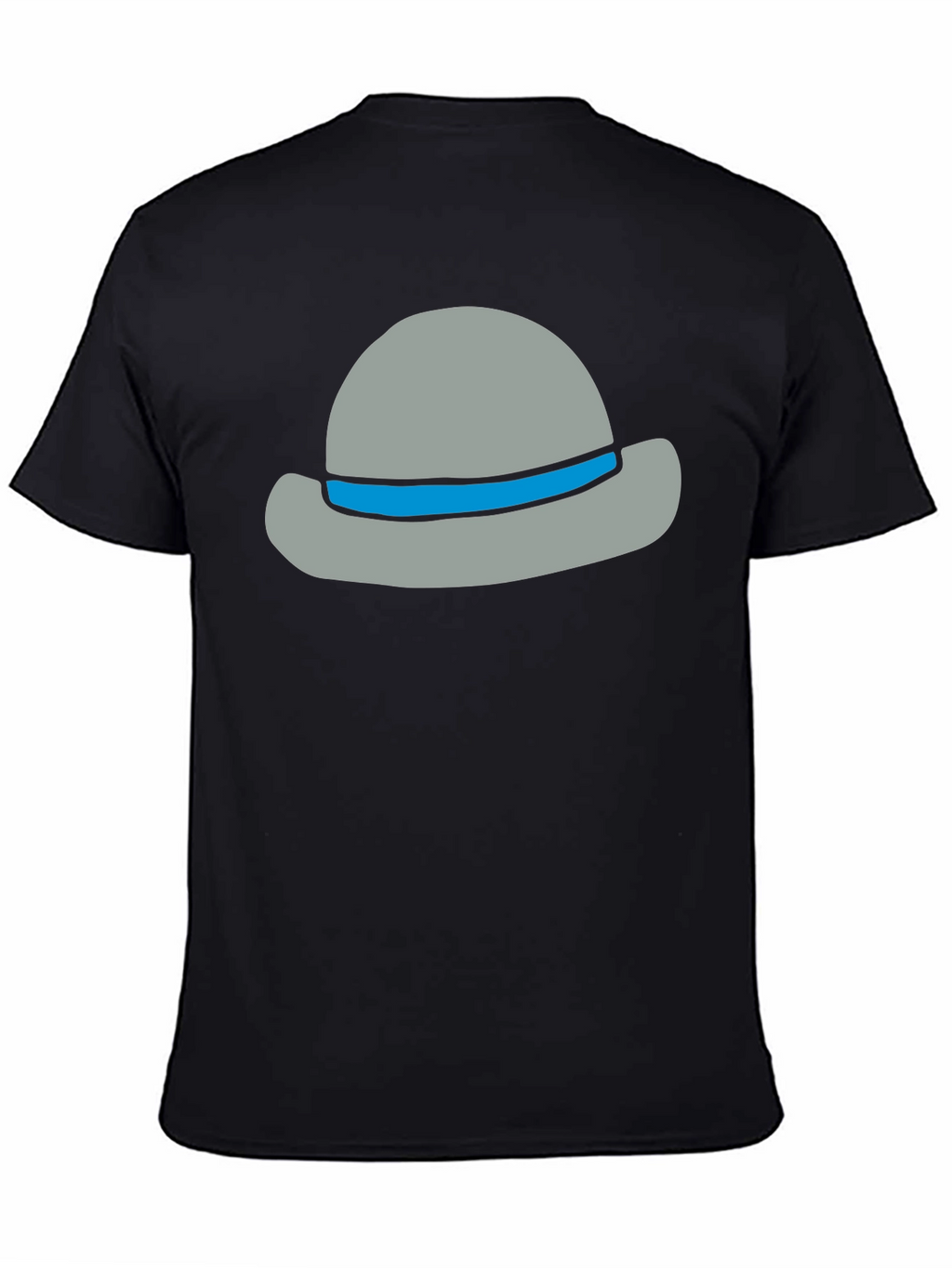 Stylish Cartoon Hat Graphic Tee - Unisex Cotton Blend