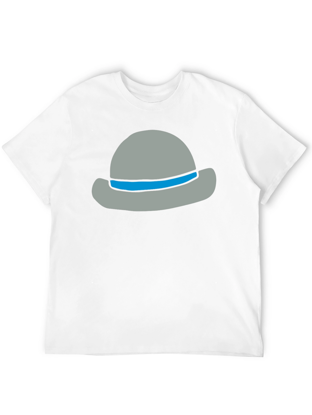 Stylish Cartoon Hat Graphic Tee - Unisex Cotton Blend