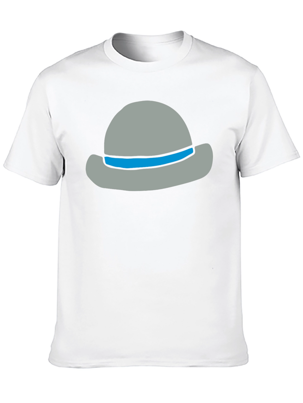 Stylish Cartoon Hat Graphic Tee - Unisex Cotton Blend