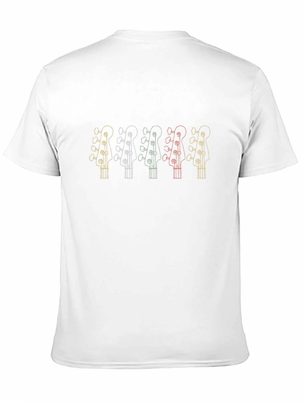 Retro Bass Guitar Headstock Graphic T-Shirt