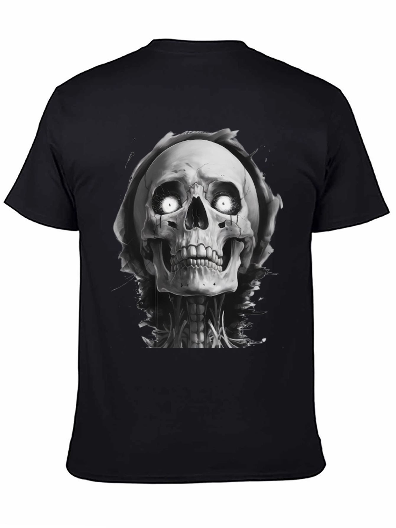 Grim Reaper Skull Graphic Black T-Shirt