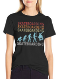 Skateboarding Evolution Graphic T-Shirt - Retro Style