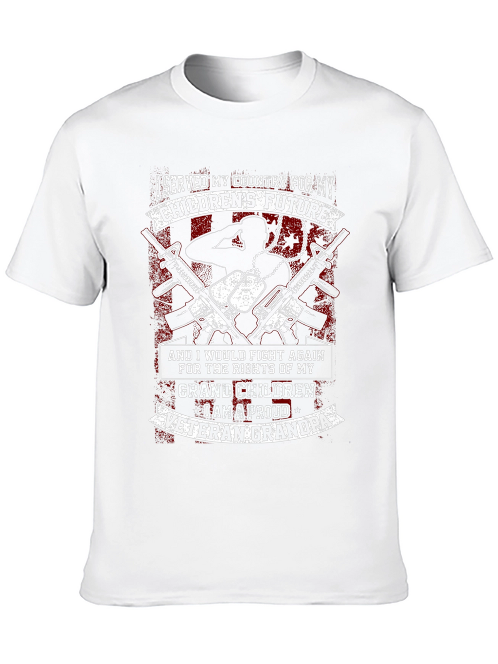 Proud Veteran Grandpa Graphic T-Shirt