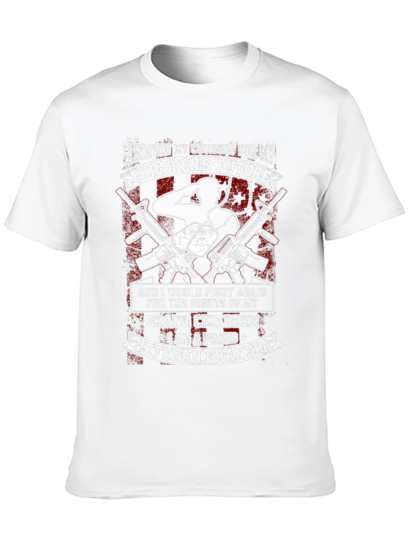 Proud Veteran Grandpa Graphic T-Shirt