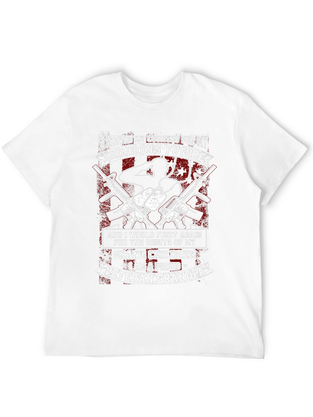 Proud Veteran Grandpa Graphic T-Shirt