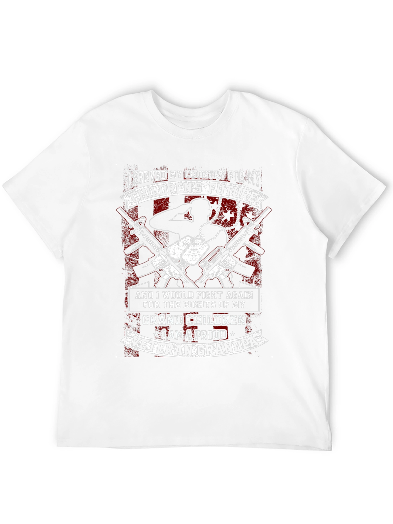 Proud Veteran Grandpa Graphic T-Shirt