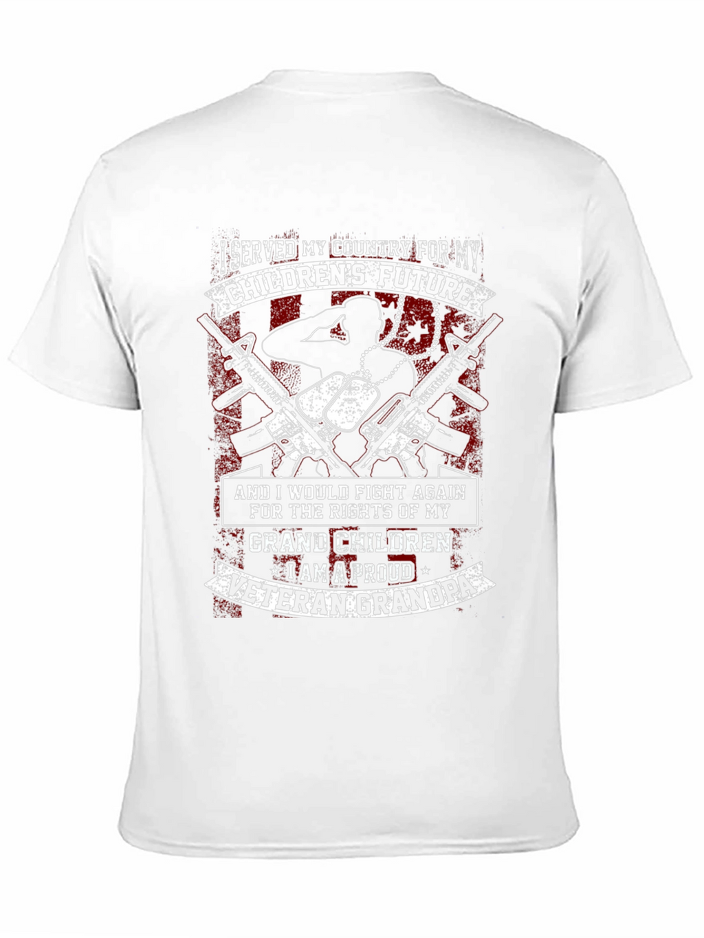 Proud Veteran Grandpa Graphic T-Shirt