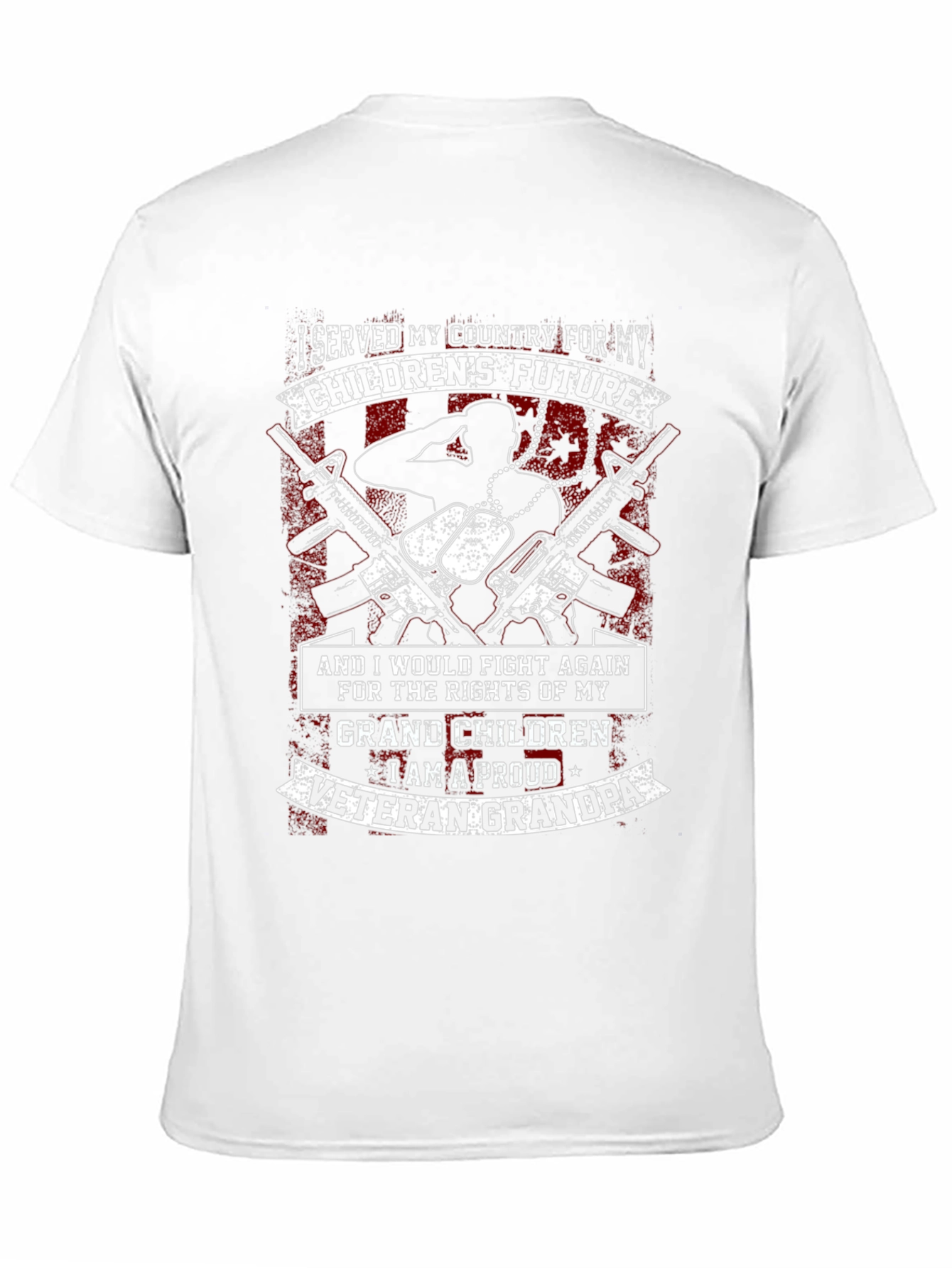 Proud Veteran Grandpa Graphic T-Shirt