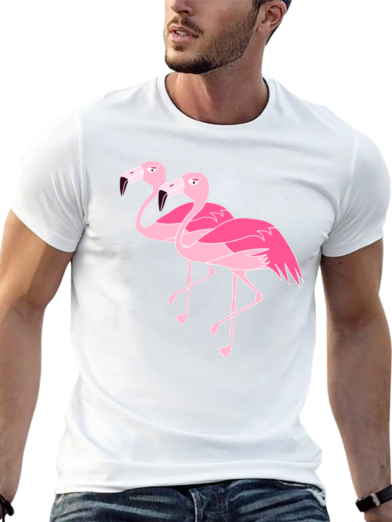 Flamingo Graphic Black T-Shirt