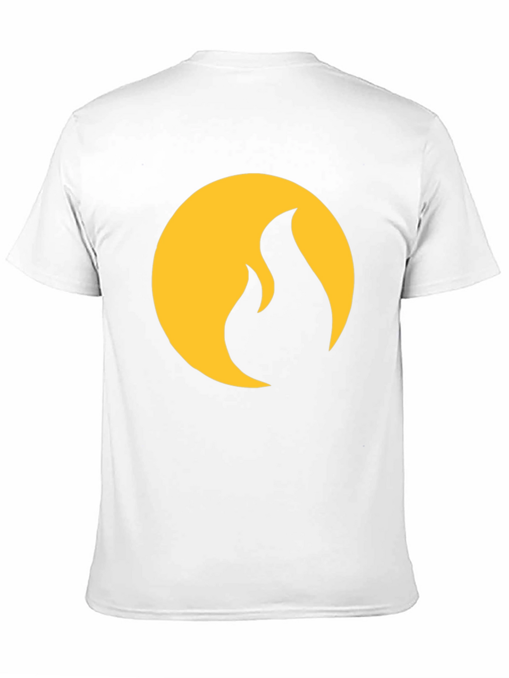 Black T-Shirt with Gold Flame Design