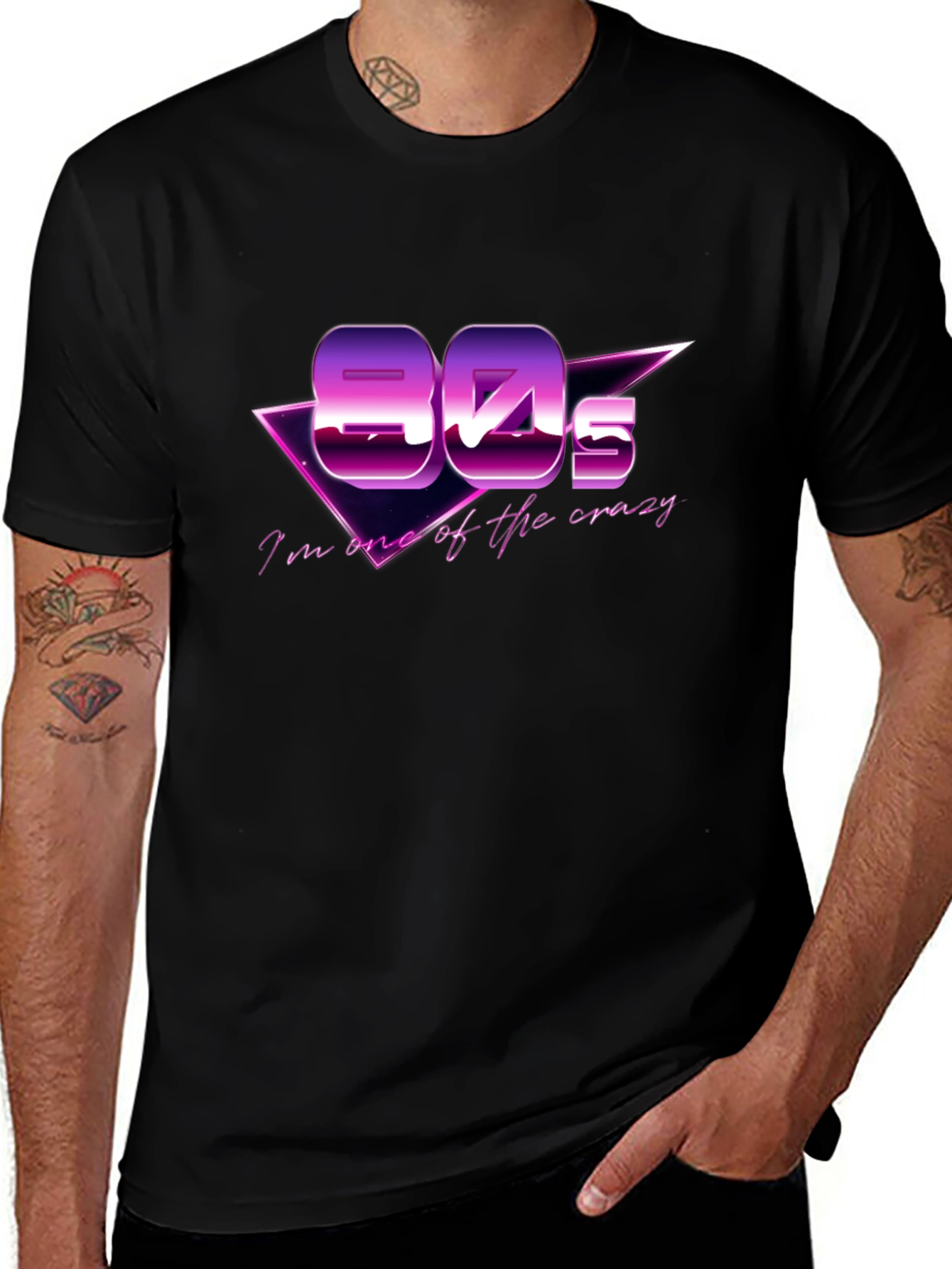 Retro 80s Black T-Shirt