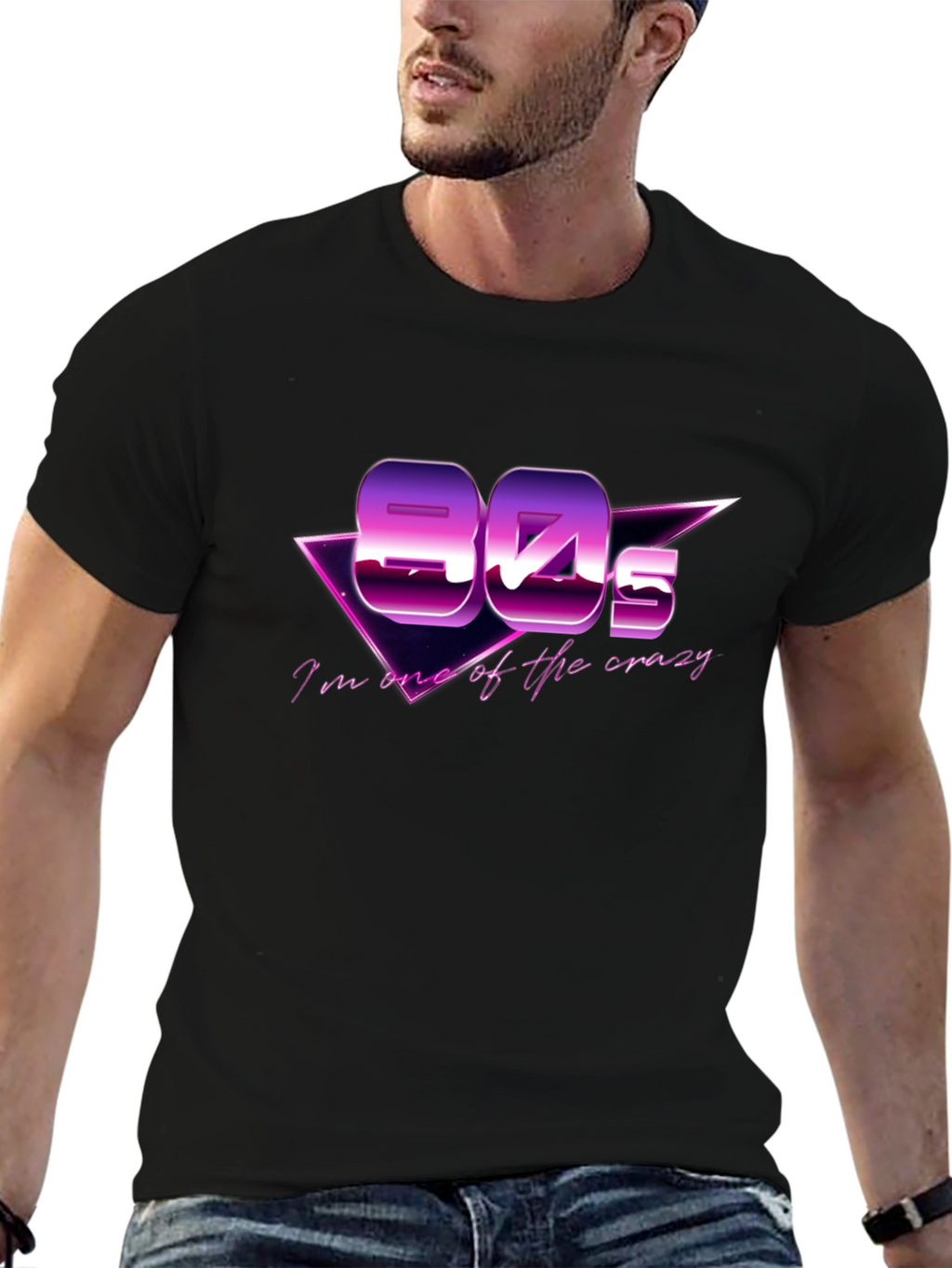 Retro 80s Black T-Shirt